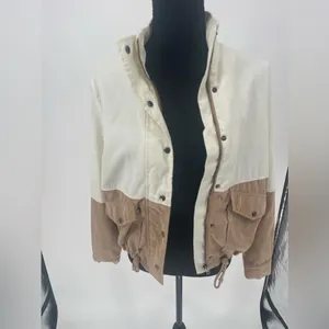 Blue pepper, women's tan and cream jacket, size‎ small thumbnail 3