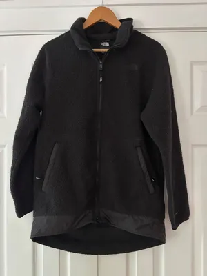 The North Face Womens Black Sherpa Fleece Full Zip Jacket High Pile Coat M thumbnail 1