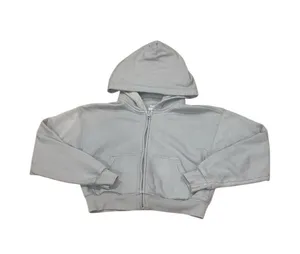 Aritzia TNA blue cropped zip up thumbnail 1