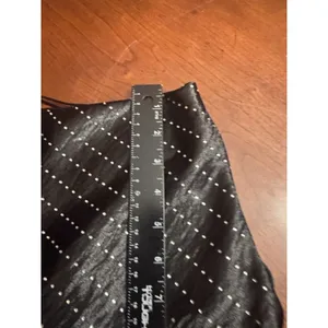 Zara Satin Black Studded Slip Cowl Neck Dress Mini Open Back thumbnail 3
