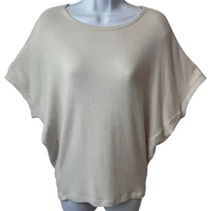 Quince‎ Cream Extremely Soft Dolman Sleeve Blouse Minimalist Luxury Career XS thumbnail 2
