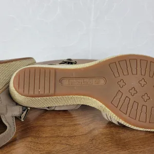 Timberland Earthkeepers Whittier Womens Sandals 9 Gray Jute Leather Wedge 8260R thumbnail 8