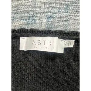 ASTR The Label Black Scallop Trim Ribbed Knit Long Sleeve Top XL thumbnail 5