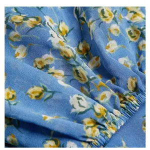 NEW Blue ASTR The Label Vivian Floral Smocked Mini Dress L $110 thumbnail 7
