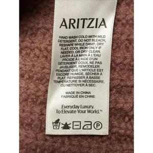 Wilfred Free Aritzia Cable Knit Crew Neck Wool Long Sleeve Sweater Mauve EUC thumbnail 12