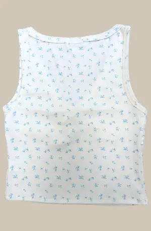 Stile by Per Lei Floral V-Neck Tank thumbnail 2