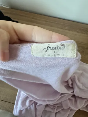 light purple peplum top freebird thumbnail 3