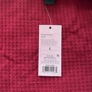 Wild Fable Long Sleeve Boxy Cropped T-Shirt Berry Red Size Large thumbnail 9