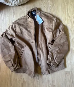 Zara Tan Suede-Feel Bomber Jacket thumbnail 1