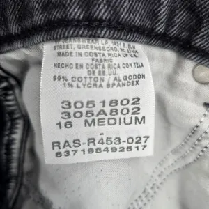 Lee Relaxed Straight Leg Gray Black Denim Pants‎ Jeans 16M thumbnail 7