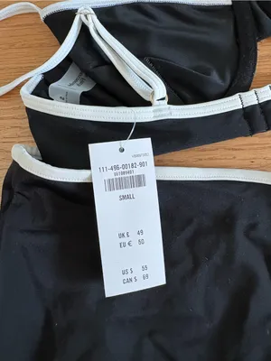 Abercrombie & Fitch Black Bikini Set with White Trim thumbnail 3