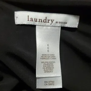 Laundry by Design Mini Dress‎ Women Black Ruched Empire Waist V-Neck 6 thumbnail 5