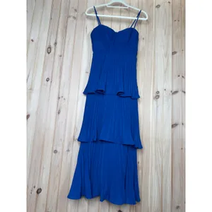 NWT Lulus Cascading Crush Cobalt Blue Tiered Bustier Midi Dress Gala Banquet S thumbnail 2