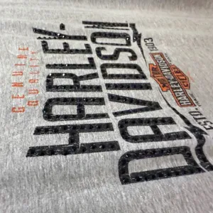Harley-Davidson Graphic‎ T-Shirt Gray Excellent Studded Las Vegas Women Medium thumbnail 4