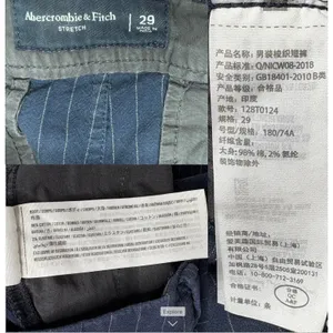 Abercrombie & Fitch Blue Stripe Stretch Chino Shorts 29 Mid Rise 4.5" Inseam thumbnail 6
