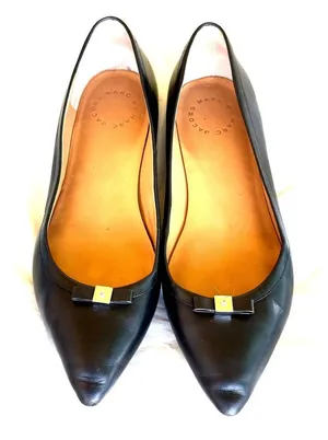 Marc by Marc Jacobs Pointed Toe Bow Flats Black Size US 7.5 EU 38 thumbnail 1