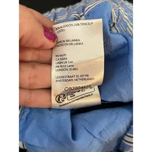 Anthropologie Striped Pajama Pants Women’s Medium Cotton Tencel Balloon Lounge thumbnail 8