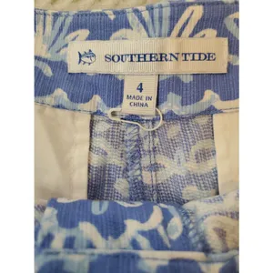 Southern Tide Shorts Women 4 Blue Floral Print Chino Flat Front Cotton 4… thumbnail 3