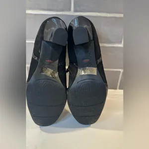 Clarks Artisan Black Suede and Patent Leather Heeled Shoes Classic Size 8 thumbnail 10