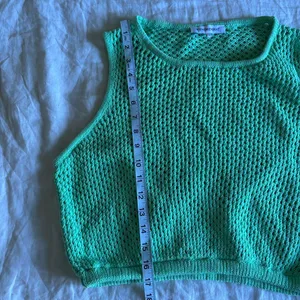 Weworewhat Green Cotton Crochet Open Knit Crop Tank Top Festival Beach Large thumbnail 8