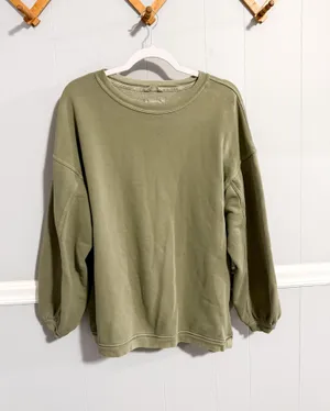 Aerie Oversized Crewneck Sweatshirt thumbnail 1