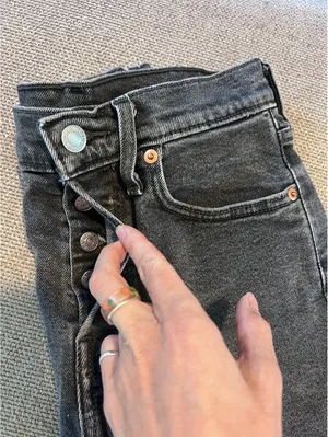 Levi’s Black/Grey Denim Shorts thumbnail 2