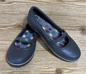 Crocs Shoes Woman 6 Mary‎ Jane Crocband Flats Brown Casual Slip On Comfort 11092 thumbnail 1
