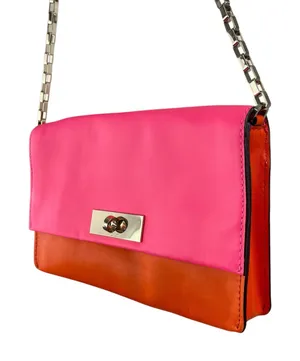 Kate Spade Lincoln Square Garret Leather Colorblock Chain Shoulder Handbag OS thumbnail 1