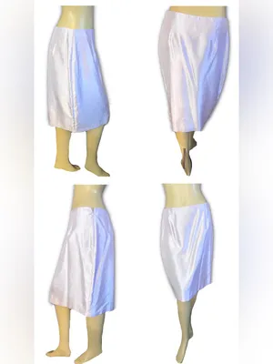 Vintage Y2k Dress Barn Purple Floral Print Satin Sheen Skirt Set (10) thumbnail 8