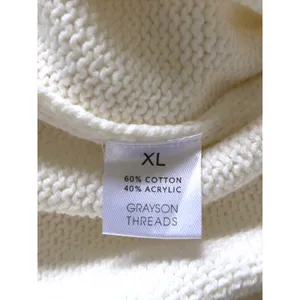 Grayson Threads Women XL USA Graphic Cropped Sweater Cream Knit Long Sleeve NWT thumbnail 10