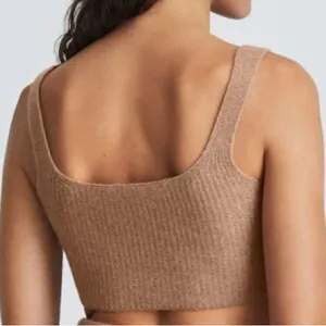 Everlane The Cozy-Stretch Knit Crop Tank - Camel XL thumbnail 3