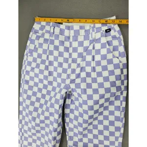Vans Lizzie Armanto Chino Pants Womens 26 Purple Checkerboard Skater NEW thumbnail 6