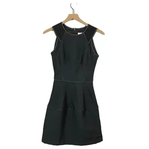 Reiss Zaria-Sheer Stripe Dress - Black - US 2 thumbnail 7