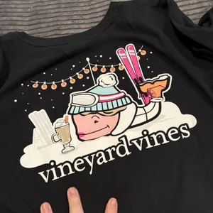 Vineyard Vines Shirt Black Medium Ski Snow Pink Whale Pocket Logo Long Sleeve thumbnail 10