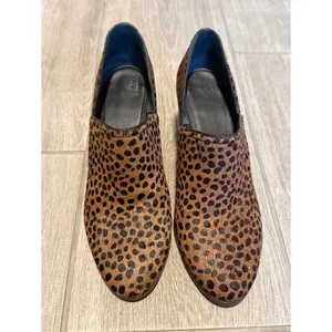 GB Giani Bini Leopard Print Calf Hair Shooties Brown Block Heel‎ Booties Size 8 thumbnail 4