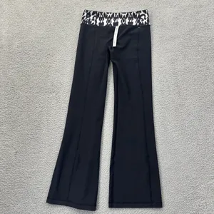 NWT Y2K Lululemon Groove Pants Black Flare Reversible Athleisure Women's 6 x 31 thumbnail 5