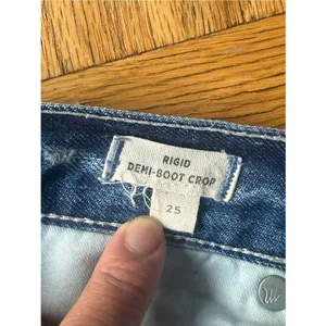 Madewell Tall Rigid Demi-Boot Crop Jeans, 29" Inseam, Size 25, EUC, Medium Wash thumbnail 5