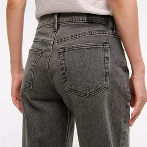 Abercrombie & Fitch Curve Love Low Rise Baggy Jean in Gray Size 27 or 4 Long thumbnail 11