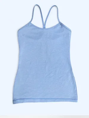 Lululemon Power Y Tank Heathered Blue Cast Women's yoga Pilates gym training thumbnail 4