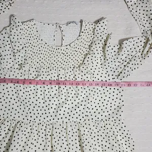 Madewell Smocked Ruffle-Shoulder Midi Dress in Inkbrush Dots‎ Size M thumbnail 7