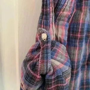 Pink Victoria's Secret plaid button‎ down long sleeve shirt size M thumbnail 4
