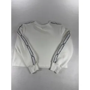 Hunter for Target Womens L White Cropped Embossed Logo Tape Sleeve Sweatshirt thumbnail 7
