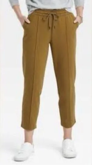 A new Day Seam Crop Sweat Pants Mustard Yellow XL thumbnail 1