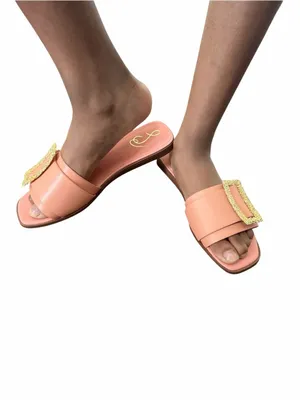 Sam Edelman Rose Pink Slip on Leather Sandals (Size 8.5M) thumbnail 4