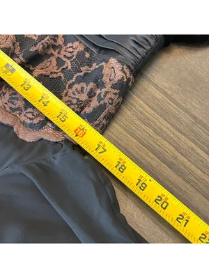 Vintage Talbots Black Velvet Lace Maxi Dress Sheer Mesh Bow Size 8 Dark Romantic thumbnail 7