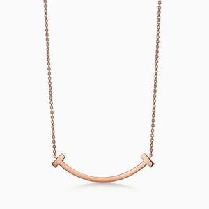 Boutique Rose Gold Filled K18 Curve Bar Necklace, Minimalist Chain Pendant,‎ 16-18” thumbnail 3