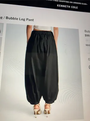 See you Monday Black Elastic-Waist Balloon Joggers thumbnail 2