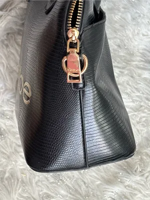bebe Fabiola Stamped Lizard Dome Satchel Black Cream Logo One Size thumbnail 8