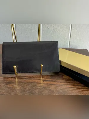 A HTF Rare Vintage Dark Brown Calfskin Leather Christian Dior Soft Travel Wallet thumbnail 7