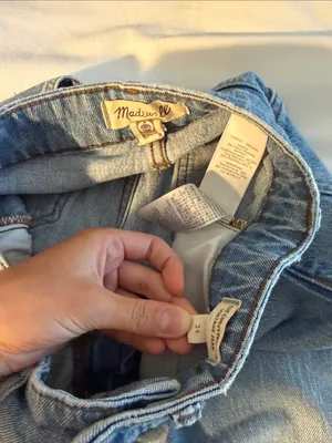 Madewell Light Blue Straight-Leg Distressed Jeans thumbnail 2